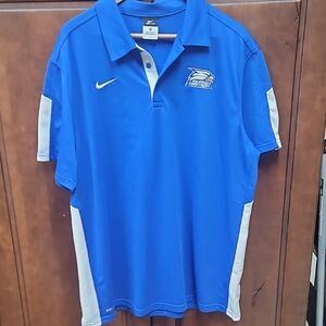 Georgia Southern Universiy Nike Men's Dri Fit Polo Shirt in Blue and White
